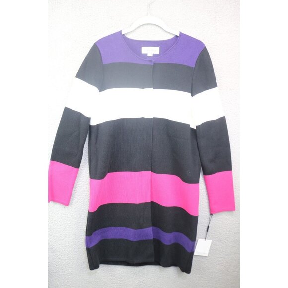 Calvin Klein Colorblock Long Sleeve Sweater Dress-Hidden Zipper-Size M/P-NWT - Picture 1 of 12
